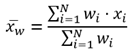 Weighted mean equation Weighted mean equation